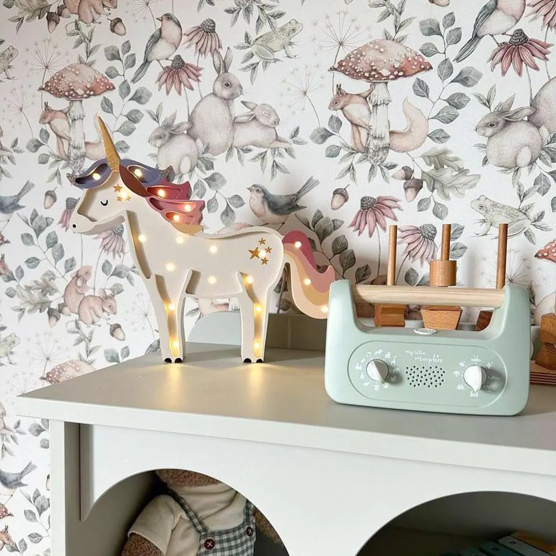 Wooden Unicorn Lamp - Nursery Unicorn Light, Unicorn Light Girls Room, Wooden Unicorn Night Light for kids, Night Lights for Baby