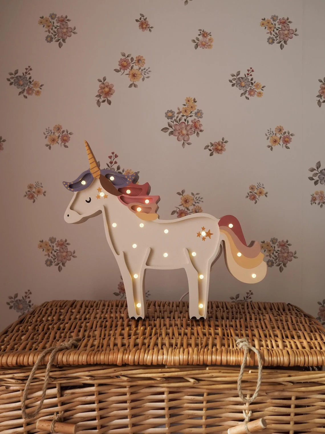Wooden Unicorn Lamp - Nursery Unicorn Light, Unicorn Light Girls Room, Wooden Unicorn Night Light for kids, Night Lights for Baby