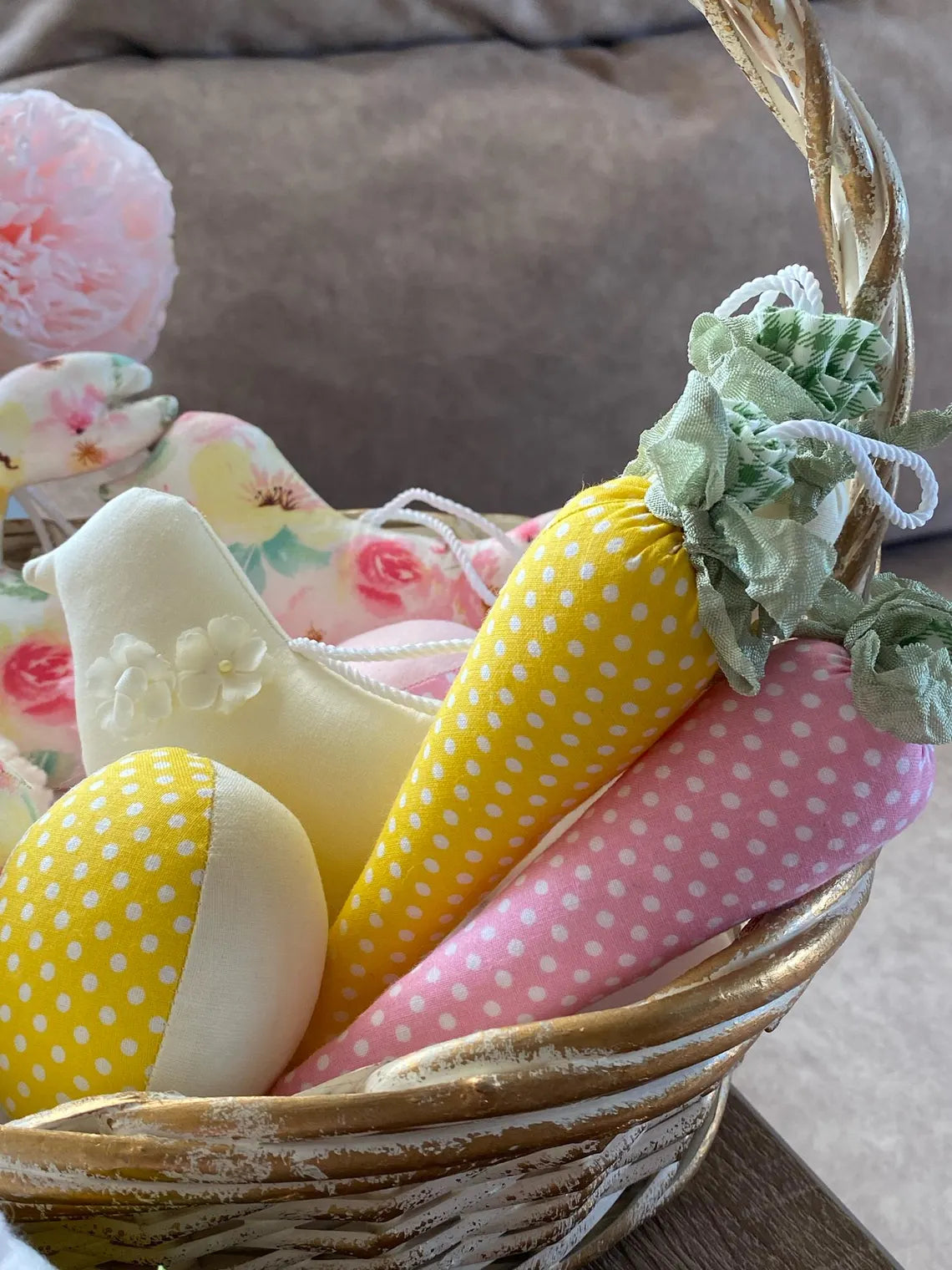 Easter Decoration, Hanging Easter Bunny, Easter Egg Decor, Gnome Bunny, Easter Carrots, Easter Tree Ornament Gift Set